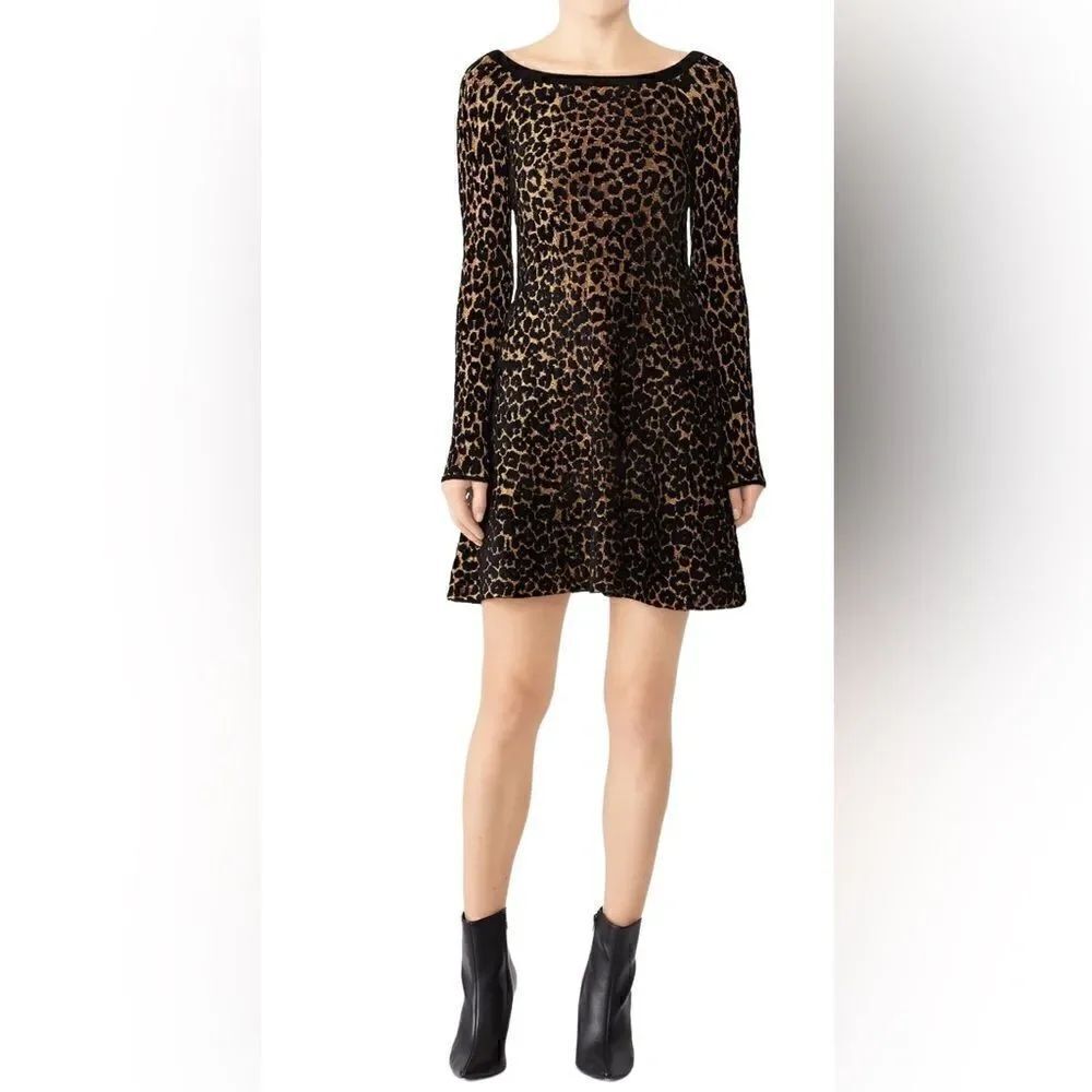 Ronny Kobo Leopard Roawn Dress Size XS